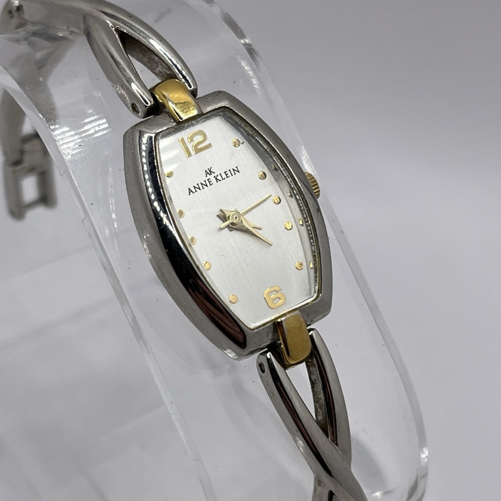 Anne Klein Women's Quartz Watch Two Tone Band 17mm Case 10/9367- New Battery